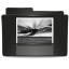 Folder Black Pictures In Icon 64x64 png